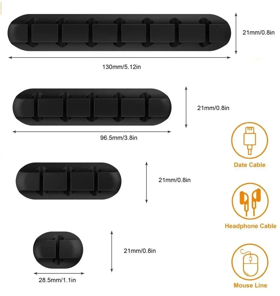 Organizador de Cabos Adesivo em Silicone – CantoPratiko